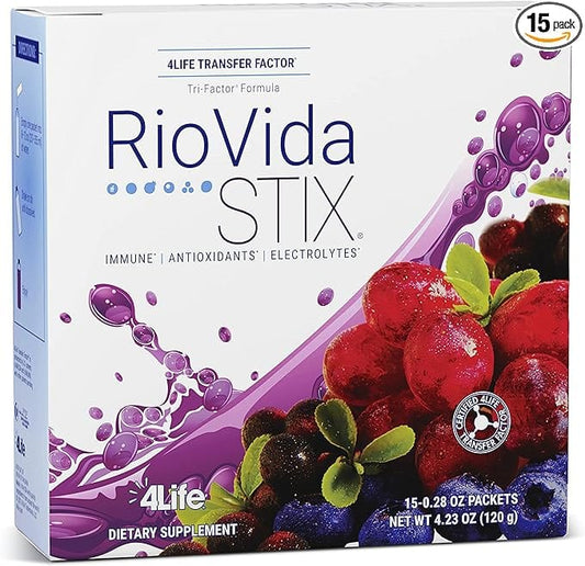 TransferFactorWorld 4life Riovida Stix - immune- Antioxidant - electrolytes