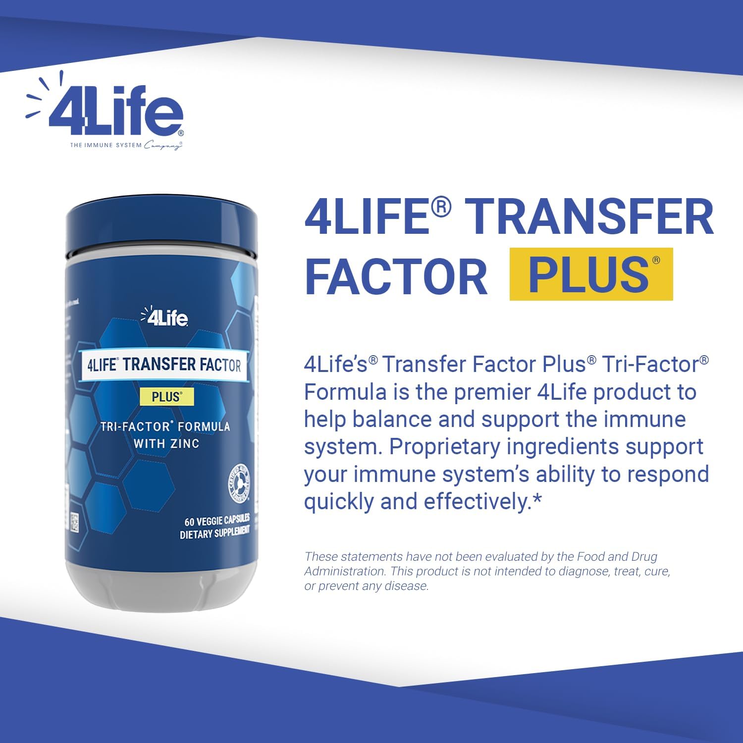 TransferFactorWorld 4Life Transfer Factor Plus with Zinc – Immune Support Supplement by 4life Health & Beauty